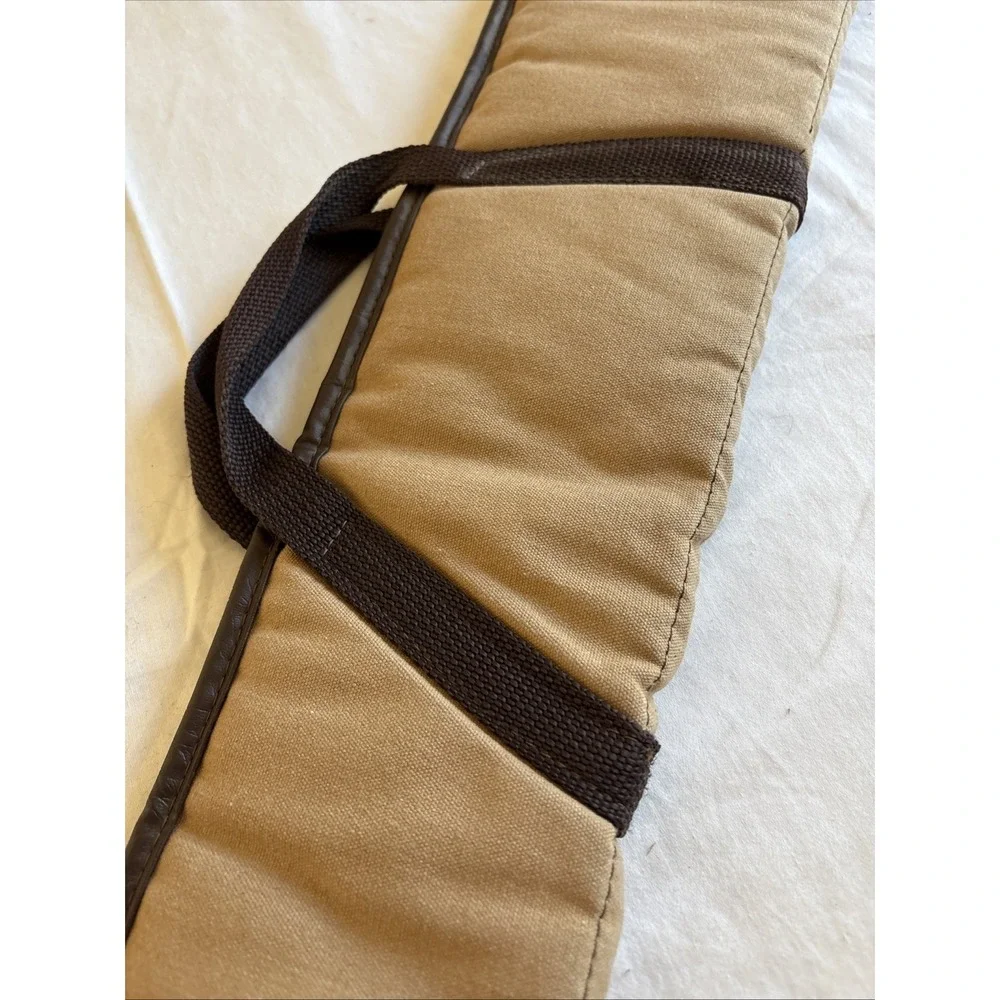 Vintage  Kolpin Soft Gun Bag - Canvas‎ Tan Brown - Cotton Liner 52 Inch